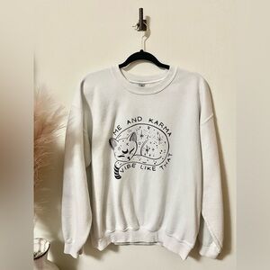 “Me and Karma Vibe Like That” Taylor Swift sweatshirt, size large